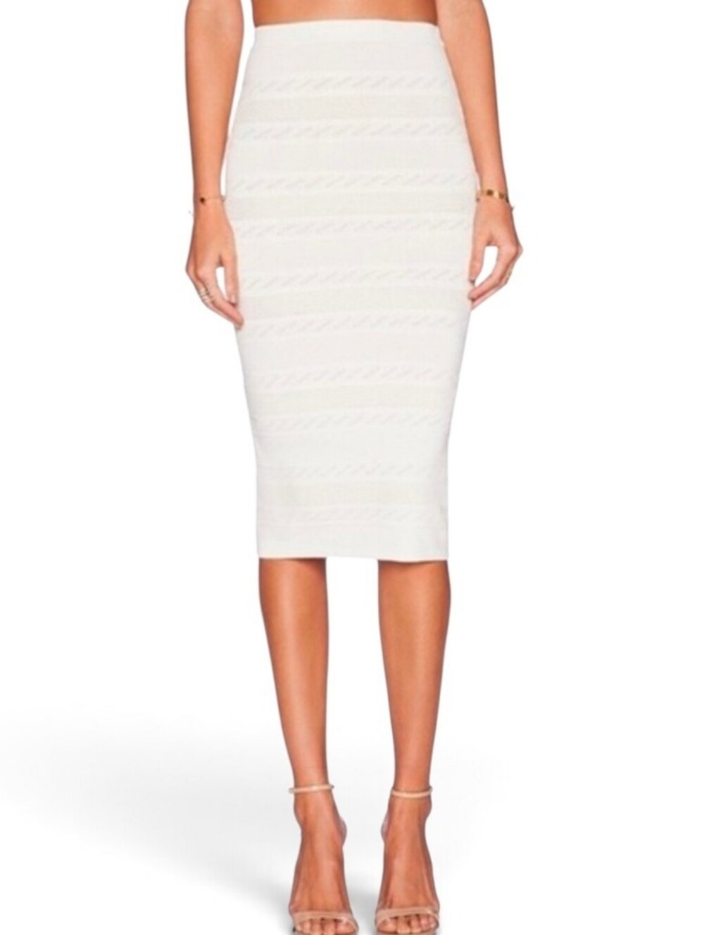 TORN BY RONNY KOBO X REVOLVE Knit Pencil Skirt - Large